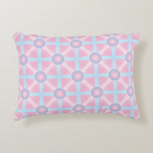 Mooie Roze, Paarse & Lichtblauwe Patroon Decoratief Kussen