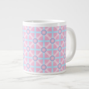 Mooie Roze, Paarse & Lichtblauwe Patroon Grote Koffiekop