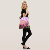 Mooie Roze paarse oranje hortensia's momlife Tote Bag (Op model)