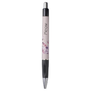 Mooie Roze Paarse Rozen Bloemkat Pen