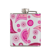 Mooie Roze Paisley Gepersonaliseerd Heupfles (Achterkant)