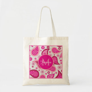 Mooie Roze Paisley Persoonlijk Tote Bag