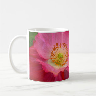 Mooie roze papaver koffiemok