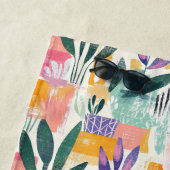 Mooie roze pastel fauvisme tuin potten strandlaken (In situ)