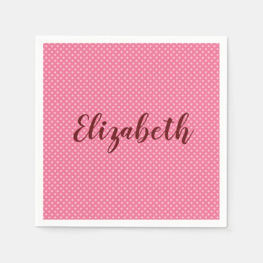 Mooie roze personaliseren servet (Voorkant)