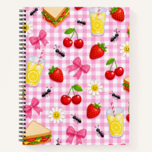 Mooie Roze Picknick Eten en Strikken Notitieboek