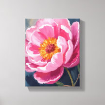 Mooie Roze Pioen | Bloem Schilderen Aquarel