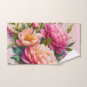 Mooie Roze Pioen Bloemen Handdoek (Handdoek)