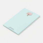 Mooie Roze Pioen Bloemenboeket Post-it® Notes (Schuin)