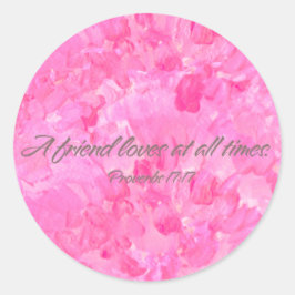Mooie Roze Pioen - Een vriend houdt van sticker