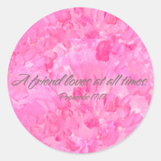 Mooie Roze Pioen - Een vriend houdt van sticker