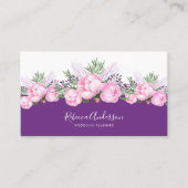 Mooie roze pioen | WATERVERF Visitekaartje (Voorkant)