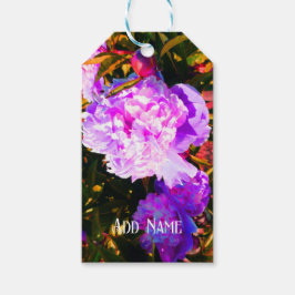 Mooie Roze Pioenrozen Cadeaulabel