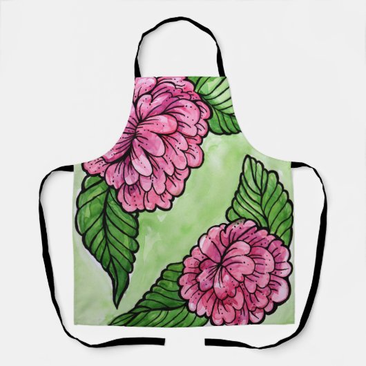 Mooie Roze Pioenrozen Schort (Voorkant)
