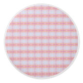 Mooie Roze Plaid Cabinet Trek Met Blauw Keramische Knop (Voorkant)