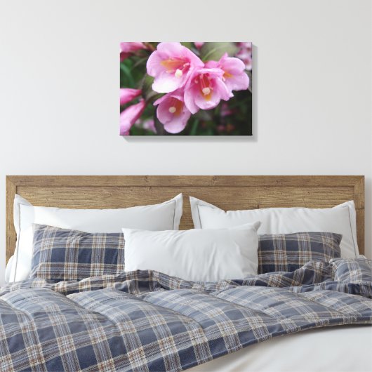 Mooie roze platte canvas afdrukken (Insitu (Slaapkamer))