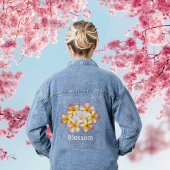 Mooie roze Plumeria Bloemen Denim jas Denim Jacket