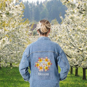 Mooie roze Plumeria Bloemen Denim jas Denim Jacket
