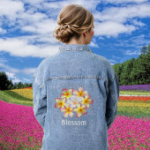 Mooie roze Plumeria Bloemen Denim jas Denim Jacket