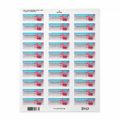 Mooie roze Plumeria Bloemen Strand Etiket (Full Sheet)