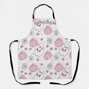 Mooie Roze Pompoen Halloween Patroon Schort