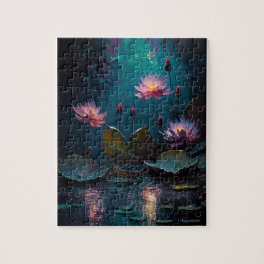 Mooie Roze Pond Flowers Legpuzzel (Verticaal)