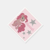 Mooie Roze Pony Persoonlijk Servet (Hoek)