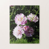 Mooie roze pony's Floral Legpuzzel (Verticaal)