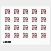 Mooie Roze POSITIVITEIT Decal Kunst Vierkante Sticker (Vel)