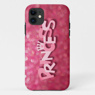 Mooie Roze Prinses Bokeh Met Glitters iPhone 11 Hoesje