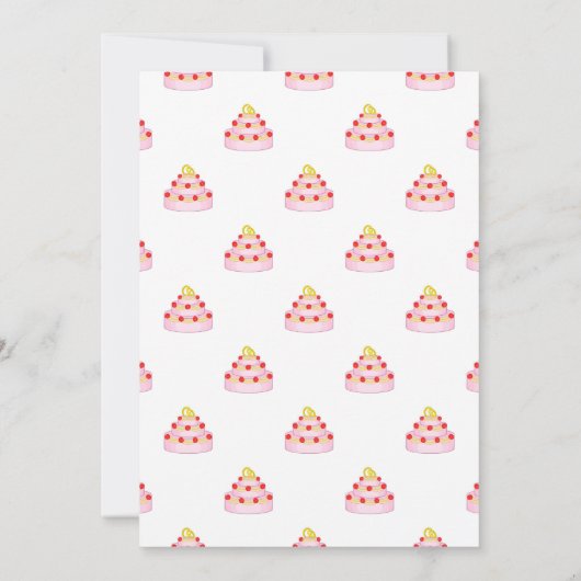 Mooie Roze Prinses Verjaardagskaart voor Baby Meis Kaart (Achterkant)