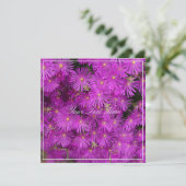 Mooie roze Putple Flowers Jouw tekst Flat Kaart (Staand voorkant)