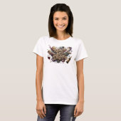 Mooie Roze READY SET DRINK Slogan T-shirt (Voorkant volledig)