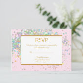 MOOIE ROZE REGENBOOG HOLOGRAFISCHE SPOT RSVP (Staand voorkant)