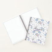 Mooie Roze Regenboog Monogram Schetsboek Notitiebo Notitieboek (Binnen)