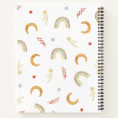 Mooie Roze Regenboog Monogram Schetsboek Notitiebo Notitieboek (Achterkant)