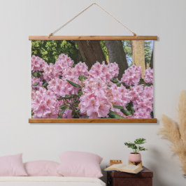 Mooie roze Rhododendron Floral Hangend Wandkleed