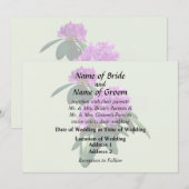 Mooie Roze Rhododendrons Huwelijksbenodigdheden Kaart (Voorkant / Achterkant)