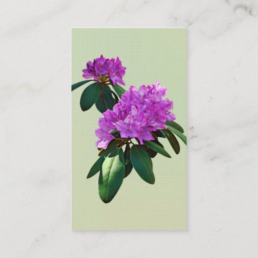 Mooie roze Rhododendrons Visitekaartje (Achterkant)