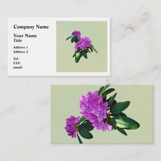 Mooie roze Rhododendrons Visitekaartje (Voorkant / Achterkant)