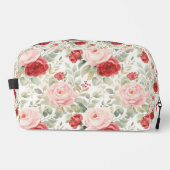 Mooie Roze Rode Bloemen Toilettasje (Voorkant)