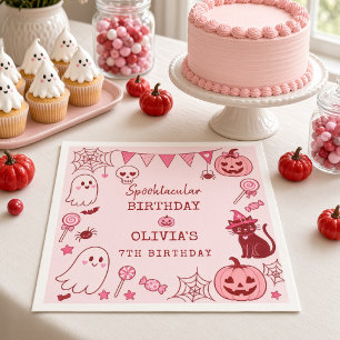 Mooie Roze Rode Geest Persoonlijke Halloween Servet