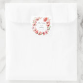 Mooie roze rode papaverbloem Dank je vierkant Vierkante Sticker (Tas)