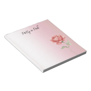 Mooie Roze Rode Roos Notitieblok