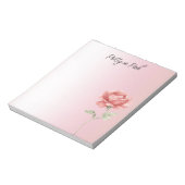 Mooie Roze Rode Roos Notitieblok (Linkerzijde)