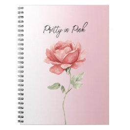 Mooie Roze Rode Roos Notitieboek