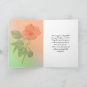 Mooie roze rode tropische hibiscus bloemen verjaar kaart (Binnen)