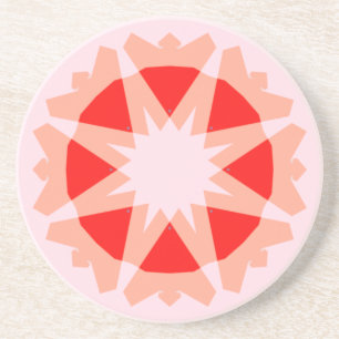 Mooie Roze Rode Whimsical Fun Ster Dopamine Decora Zandsteen Onderzetter