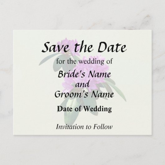 Mooie Roze Rododendrons Aankondigingskaart (Voorkant)