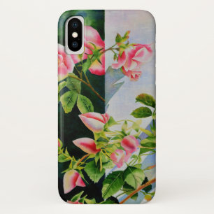 Mooie roze rood witte rozen waterverf bloemenmolen Case-Mate iPhone case